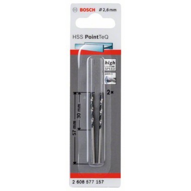 Сверло по металлу HSS PointTeQ (2 шт.) 2.6 мм Bosch 2608577157 