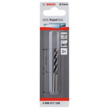 Сверло по металлу HSS PointTeQ (2 шт.) 3 мм Bosch 2608577158 