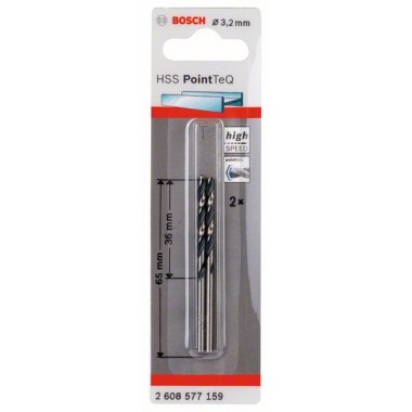 Сверло по металлу HSS PointTeQ (2 шт.) 3.2 мм Bosch 2608577159 