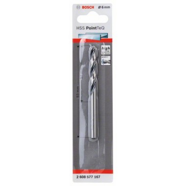 Сверло по металлу HSS PointTeQ 6 мм Bosch 2608577167 