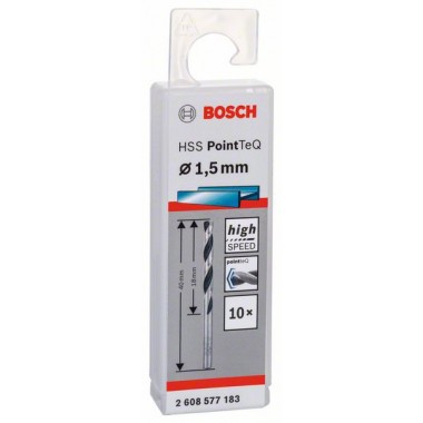 Сверло по металлу HSS PointTeQ (10 шт.) 1.5 мм Bosch 2608577183 