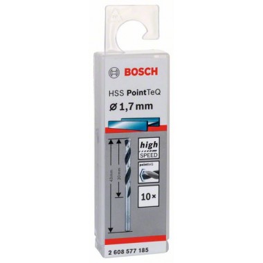 Сверло по металлу HSS PointTeQ (10 шт.) 1.7 мм Bosch 2608577185 