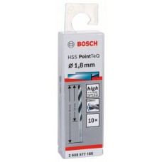 Сверло по металлу HSS PointTeQ (10 шт.) 1.8 мм Bosch 2608577186 
