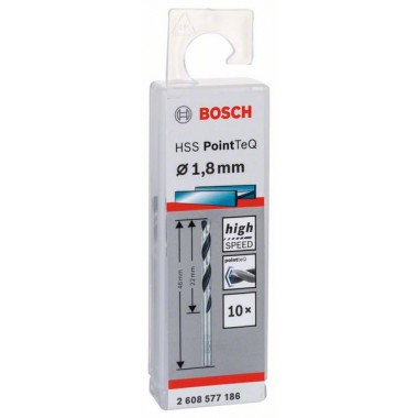 Сверло по металлу HSS PointTeQ (10 шт.) 1.8 мм Bosch 2608577186 