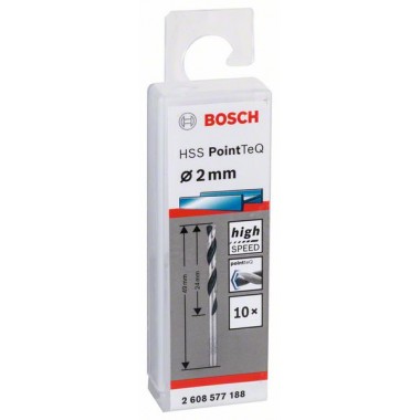 Сверло по металлу HSS PointTeQ (10 шт.) 2 мм Bosch 2608577188 