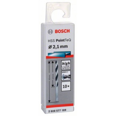 Сверло по металлу HSS PointTeQ (10 шт.) 2.1 мм Bosch 2608577189 