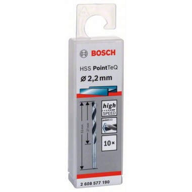 Сверло по металлу HSS PointTeQ (10 шт.) 2.2 мм Bosch 2608577190 