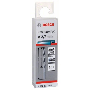 Сверло по металлу HSS PointTeQ (10 шт.) 2.7 мм Bosch 2608577195 
