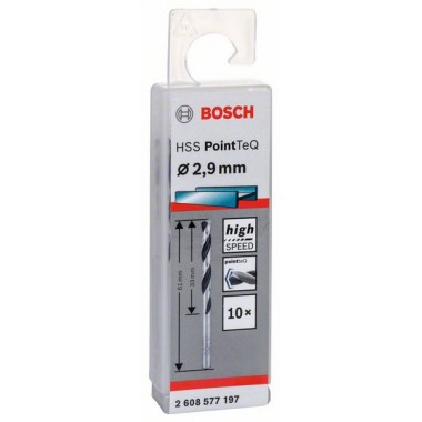 Сверло по металлу HSS PointTeQ (10 шт.) 2.9 мм Bosch 2608577197 