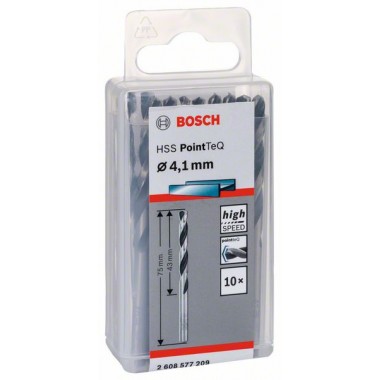 Сверло по металлу HSS PointTeQ (10 шт.) 4.1 мм Bosch 2608577209 