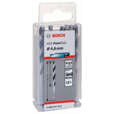 Сверло по металлу HSS PointTeQ (10 шт.) 4.6 мм Bosch 2608577214 