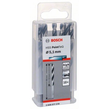 Сверло по металлу HSS PointTeQ (10 шт.) 5.1 мм Bosch 2608577219 