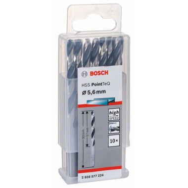 Сверло по металлу HSS PointTeQ (10 шт.) 5.6 мм Bosch 2608577224 