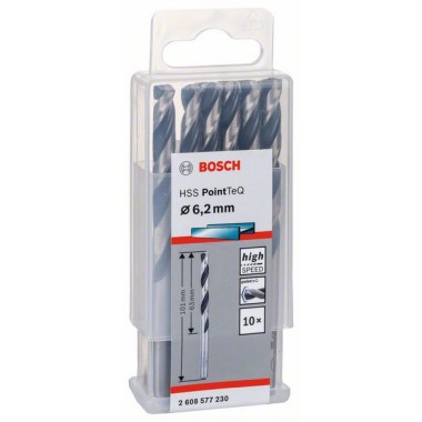 Сверло по металлу HSS PointTeQ (10 шт.) 6.2 мм Bosch 2608577230 