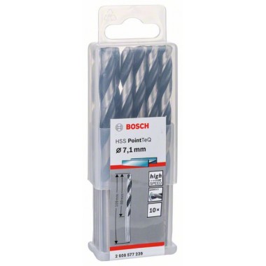 Сверло по металлу HSS PointTeQ (10 шт.) 7.1 мм Bosch 2608577239 