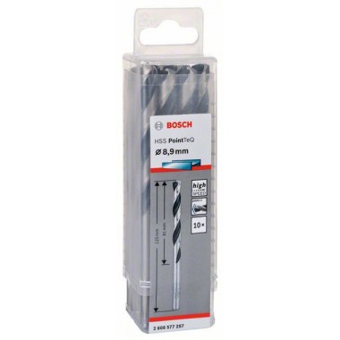 Сверло по металлу HSS PointTeQ (10 шт.) 8.9 мм Bosch 2608577257 