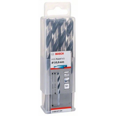 Сверло по металлу HSS PointTeQ (5 шт.) 10.6 мм Bosch 2608577274 
