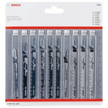 Набор лобзиковых пилок Wood 10 шт Bosch 2607011169 