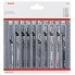 Набор лобзиковых пилок Wood Clean 10 шт Bosch 2607011172 
