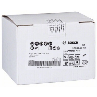 Фибровый шлифкруг R780 Best for Metal+Inox, 125 мм, G50 Bosch 2608621611 