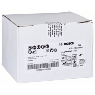 Фибровый шлифкруг R780 Best for Metal+Inox, 125 мм, G60 Bosch 2608621612 