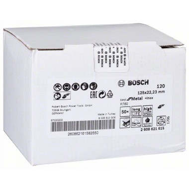 Фибровый шлифкруг R780 Best for Metal+Inox, 125 мм, G120 Bosch 2608621615 