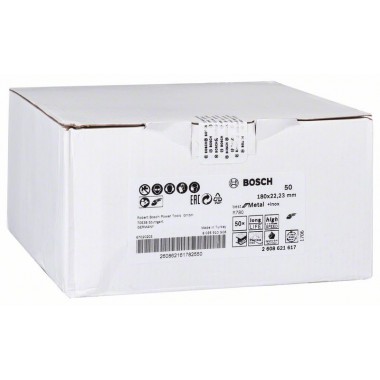 Фибровый шлифкруг R780 Best for Metal+Inox, 180 мм, G50 Bosch 2608621617 