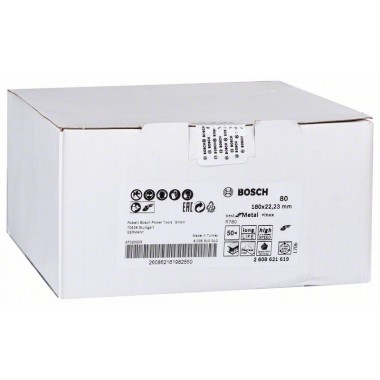 Фибровый шлифкруг R780 Best for Metal+Inox, 180 мм, G80 Bosch 2608621619 