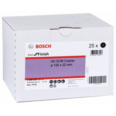 Нетканый шлифкруг SCM 125 мм, Coarse Bosch 2608624137 
