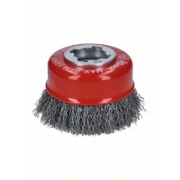 Чашечная щетка Витая X-LOCK 75 мм СТАЛЬ 0.3 мм Bosch 2608620725   