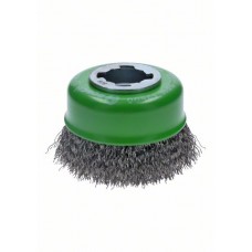 Чашечная щетка Витая X-LOCK 75 мм INOX СТАЛЬ 0.3 мм Bosch 2608620728   