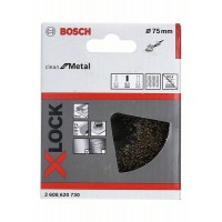 Чашечная щетка Витая X-LOCK 75 мм ЛАТУНЬ 0.3 мм Bosch 2608620730   