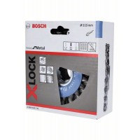 Кольцевая щетка пучки X-LOCK 115 мм СТАЛЬ 0.5 мм Bosch 2608620731   