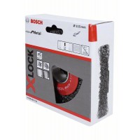 Кольцевая щетка Витая X-LOCK 115 мм СТАЛЬ 0.3 мм Bosch 2608620732   