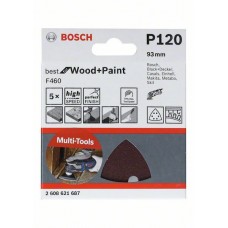 Шлифлисты 5 шт. F460 Best for Wood and Paint 93x93 мм K180 Bosch 2608621688 