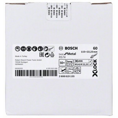 Фибровый шлифкруг R574 Best for Metal X-LOCK 115 мм G60 Bosch 2608619155 