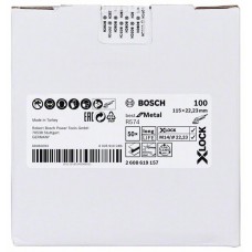 Фибровый шлифкруг R574 Best for Metal X-LOCK 115 мм G100 Bosch 2608619157 