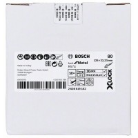 Фибровый шлифкруг R574 Best for Metal X-LOCK 125 мм G80 Bosch 2608619162   