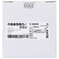 Фибровый шлифкруг R444 Expert for Metal X-LOCK 115 мм G36 Bosch 2608619166 