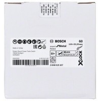 Фибровый шлифкруг R444 Expert for Metal X-LOCK 115 мм G60 Bosch 2608619167 