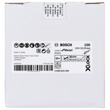 Фибровый шлифкруг R444 Expert for Metal X-LOCK 115 мм G100 Bosch 2608619169 