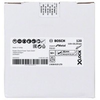 Фибровый шлифкруг R444 Expert for Metal X-LOCK 115 мм G120 Bosch 2608619170 