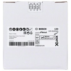 Фибровый шлифкруг R444 Expert for Metal X-LOCK 115 мм G120 Bosch 2608619170 