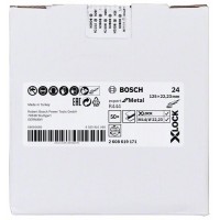 Фибровый шлифкруг R444 Expert for Metal X-LOCK 125 мм G24 Bosch 2608619171   