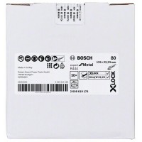 Фибровый шлифкруг R444 Expert for Metal X-LOCK 125 мм G80 Bosch 2608619174   