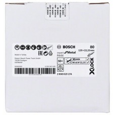 Фибровый шлифкруг R444 Expert for Metal X-LOCK 125 мм G80 Bosch 2608619174   