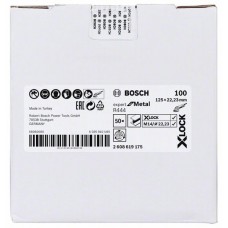 Фибровый шлифкруг R444 Expert for Metal X-LOCK 125 мм G100 Bosch 2608619175   