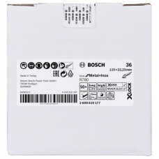 Фибровый шлифкруг R780 Best for Metal+Inox X-LOCK 115 мм G36 Bosch 2608619177 