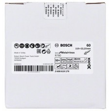 Фибровый шлифкруг R780 Best for Metal+Inox X-LOCK 115 мм G60 Bosch 2608619179 