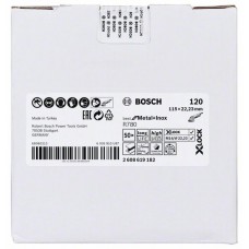 Фибровый шлифкруг R780 Best for Metal+Inox X-LOCK 115 мм G120 Bosch 2608619182 